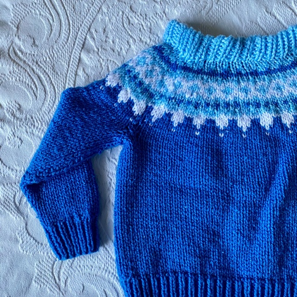 Vintage 4T-5T Hand Knit Sweater - Picture 2 of 3